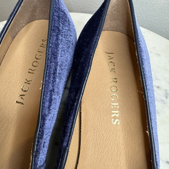 Jack Rogers Sz 10 Blue velvet smoking loafers labrabor retriever dog shoes - Picture 5 of 8